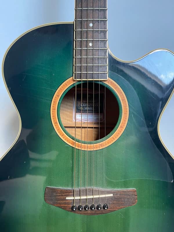 YAMAHA CPX-8 SY アコースティックギター　グリーン　サンバースト Yamaha CPX-8 SY electro acoustic guitar (w/ hard case) 2000-2002