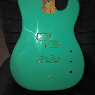 Seafoam Green bass guitar body image 2