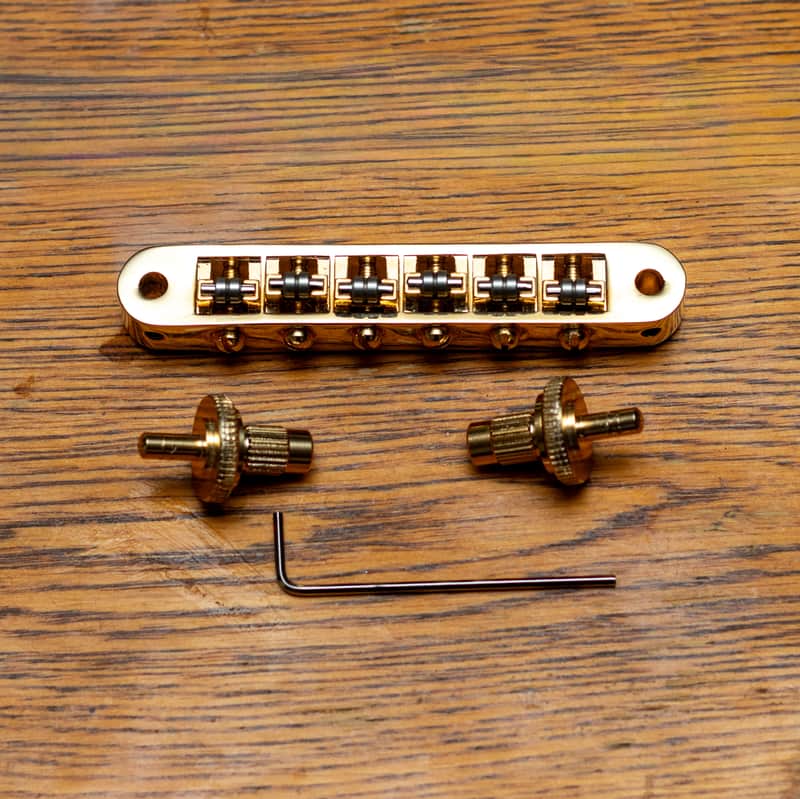 TonePros TP6R-G Tune-O-Matic Bridge with Roller Saddles 2010s - Gold image 1
