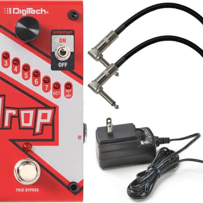Digitech DROP Compact Polyphonic Drop Tune Pitch-Shifter w/ Power Supply and 2 Patch Cables image 1