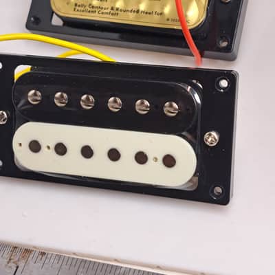 Gretsch HotWire Ceramic Humbucker Pickup Set-Neck & Bridge- Black & Cream Finish- New Unused Pulloff image 2
