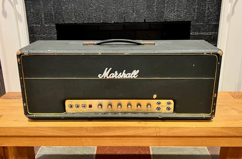 1969 Marshall Super Bass 100 Watt Head Metal Panel image 1