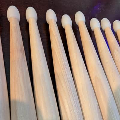 13 Pair 5A Nylon Tip Drumsticks Vic Firth Factory 2nds Sticks 5A 2020s - Natural image 2