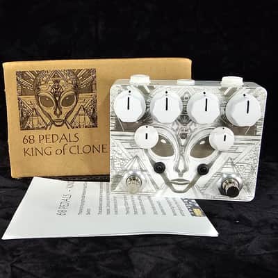 68 Pedals King of Clone Dual Overdrive Distortion Boost Pedal Tesi Custom Shop-Glow in the Dark Alien Head image 2