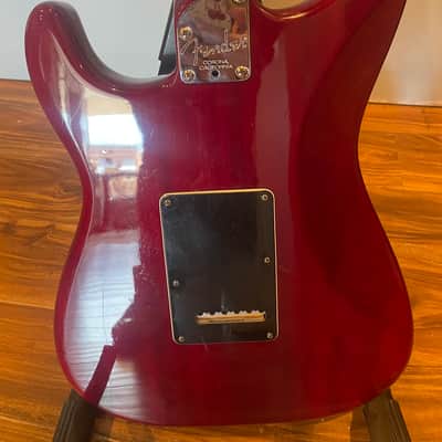 Fender American Select Mahogany Stratocaster HSS with Rosewood Fretboard 2005 - 2011 - Crimson Red Transparent image 6