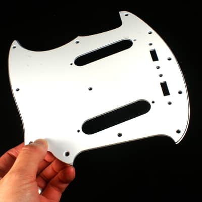 Left-handed Replacment Pickguard For Mustang Classic Series style ,3Ply White image 2