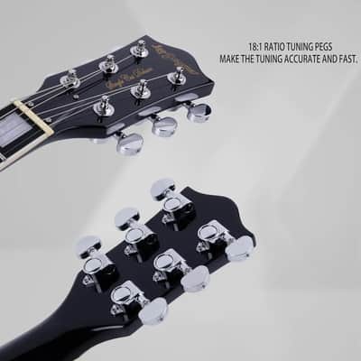 Full Size Single Cut Electric Guitar -Mahogany body，Mahogany neck on C+U shape,price include the import duty for US buyer image 5