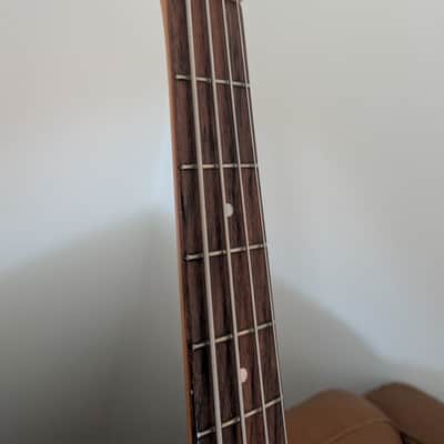 1970s Epiphone ET-280 Short Scale Bass MIJ Matsumoku - Natural Stripped / Select by EMG Modded (As-Is Seized Truss Rod / Wiring Project) image 8