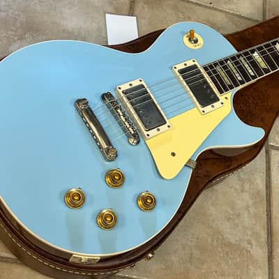 2025 Gibson Custom M2M 57 Reissue Les Paul Standard Chambered Frost Blue VOS image 3