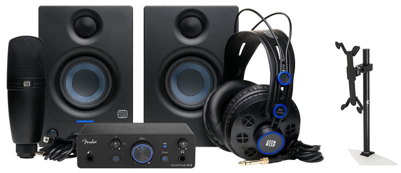 Fender Quantum Complete Interface+Monitors+Mic+Headphones+Cable+Tablet Stand image 1