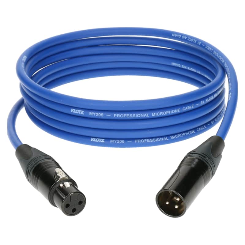 Klotz M1FM2N0200 Microphone Cable blue 2m - Microphone Cable image 1