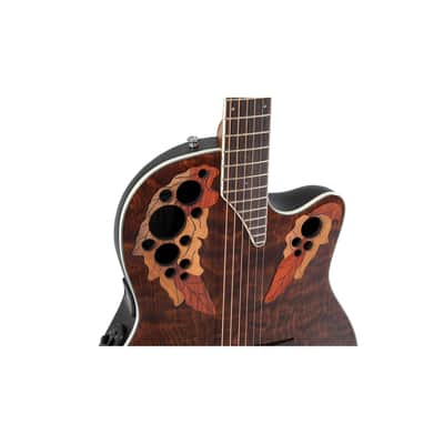 Ovation Celebrity Elite Shallow, Acoustic Electric Guitar Dark Tiger Eye image 5