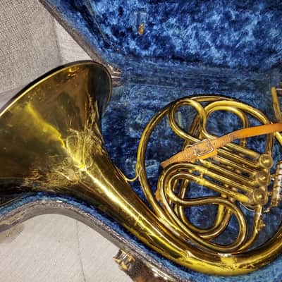 Continental Colonial Single French Horn, with case, Good playing condition, USA image 1