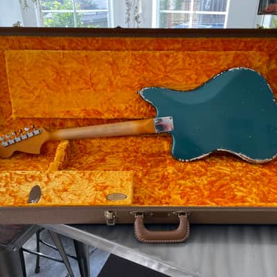 MJT Jaguar 2020 - Ocean Turquoise 60's Clone - John Frusciante Vibes Leslee onboard Seymour Duncan Fender parts Musikraft Neck image 5