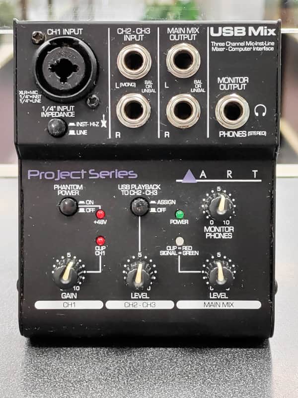ART USB Mix Project Series 3-Channel Mic/Line Mixer with USB Interface 2013 - Present - Black image 1
