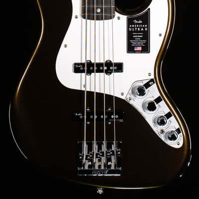 Fender American Ultra II Jazz Bass Ebony Fingerboard Texas Tea (634) image 3