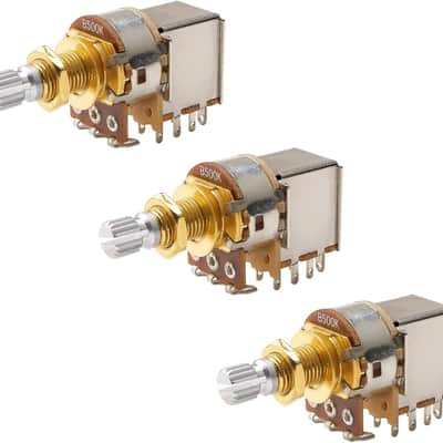 Gold Guitar Bass Push Pull Potentionmeter, B500k with Control Pot Potentiometer, Volume Tone Shaft Switch Pots (Pack of 3) image 2
