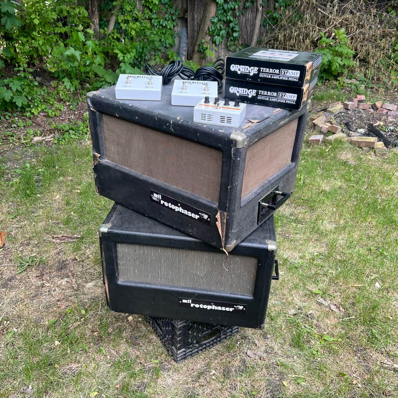 1970’s MTI Rotophaser RM-80 Portable Rotary Speaker Rig Incl. Orange Power Pedal & Custom Switch image 1