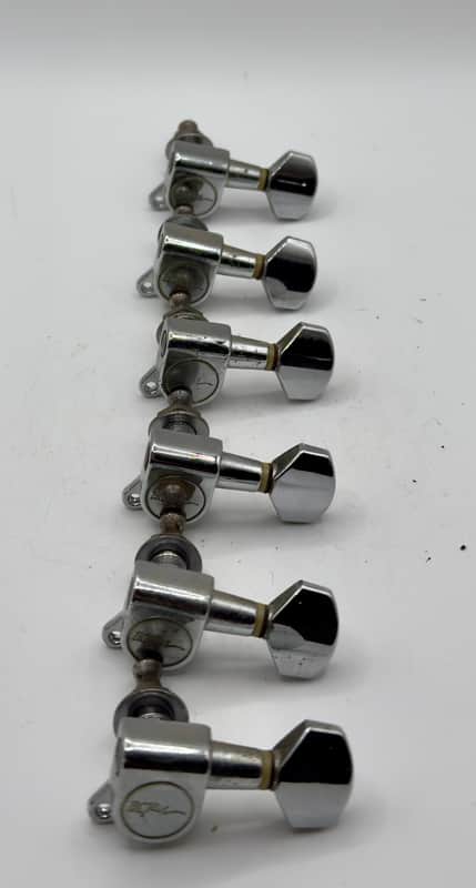 B.C. Rich 6 Inline Electric Guitar Tuners 2000’s - Chrome image 1