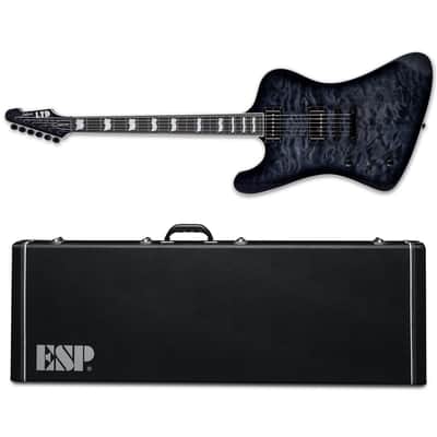 ESP LTD Phoenix-1000 LH Left-Handed See Thru Black Sunburst QM + ESP Case Brand New image 1
