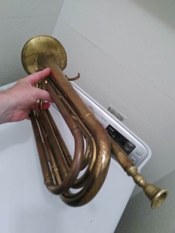 Bugel Tenor Geo Way Drums Inc Elkhart IN 1970 Brass Pro Piston Bugle image 1