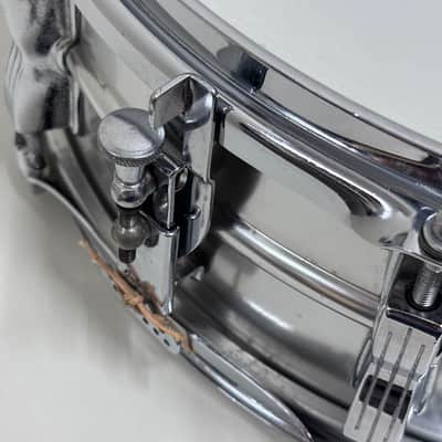 VINTAGE LUDWIG 1960s Acrolite Snare Drum 14"x5" Aluminum image 3