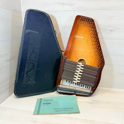 Oscar Schmidt Model 15 EBH/R 15-Chord Autoharp w/ Original Case & 1948 Instruction Book - Made in USA 1970's image 1