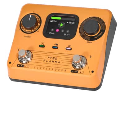 FLAMMA FF20 Dual Footswitch Looper Drum Machine Pedal with EU plug Orange-2025 New image 4
