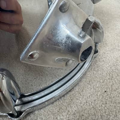 Slingerland Vintage 12” x 8” Chrome Tom Drum - Brass Hoops 60s - Chrome image 6