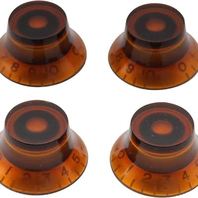LP Guitar Top Hat Bell Knobs Tone Volume Control Knobs for Epiphone Les Paul SG Style Import Electric Guitar, Amber (Set of 4) image 1