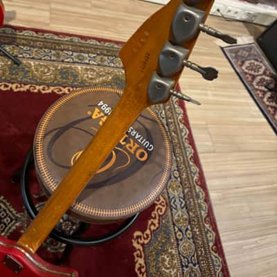Egmond Typhoon Bassguitar 1950-1960 - red vinyl image 5