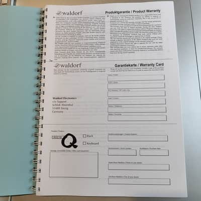 Immagine Waldorf micro Q owners manual for rack and keyboard version - 2