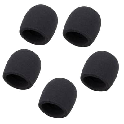 Pig Hog Foam Microphone Windscreen Ball - 5 Pack, Black image 1