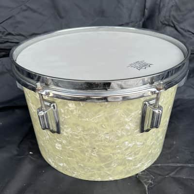 Cleveland Era Rogers, 8x12" Concert Tom & 14x20" Single Tension Bass Drum,  2 Piece Drum Set, White Marine Pearl Finish Red Sparkle Finish image 13