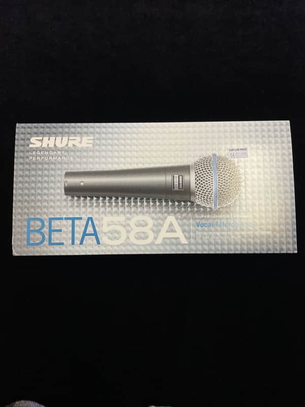 Shure BETA 58A Handheld Supercardioid Dynamic Microphone 1996 - Present - Black image 1