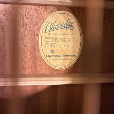 Blueridge BR-70A Single Owner- Sunburst image 4