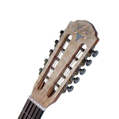 Oscar Schmidt OH32SEQN | Acoustic / Electric Bajo Quinto w/ Gig Bag, Quilt Natural. New with Full Warranty! image 4