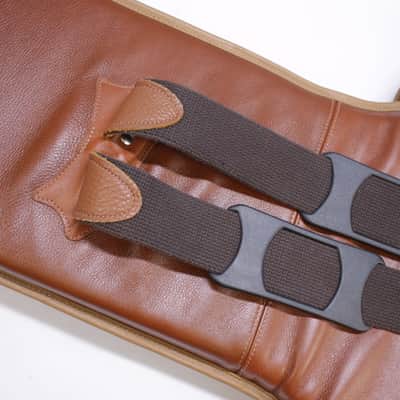 Levy's Premium Leather Bass Gigbag - Caramel Brown **Amazing Quality** image 7