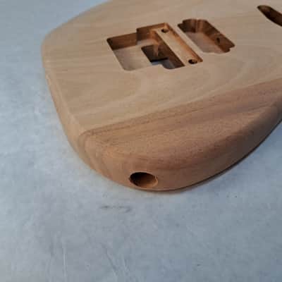 Unfinished Mahogany HxS guitar body - for Fender Stratocaster neck Floyd Rose J2410 image 3