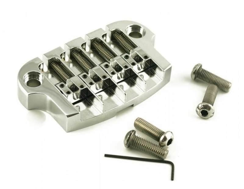 Hipshot® SuperTone Bass Bridge~4-String 3-Hole~fits Gibson Bass~Nickel~USA~Brand New image 1