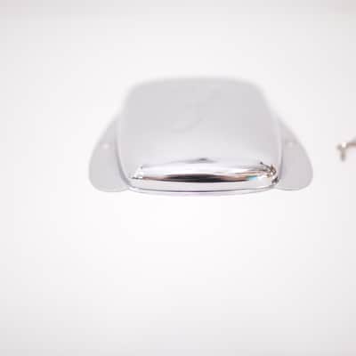 1973 Vintage Fender Jazz Bass F-Logo BRIDGE COVER Chrome JBass Guitar Original 1970's 1971 1972 1974 1975 1976 1977 1978 1979 image 6