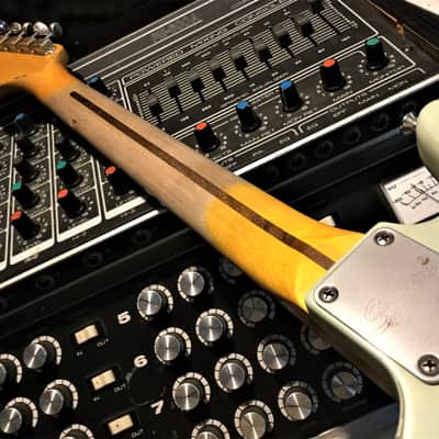 Relic Squier Mustang Electric Guitar Road Worn Surf Green by Nate's Relic Guitars image 9