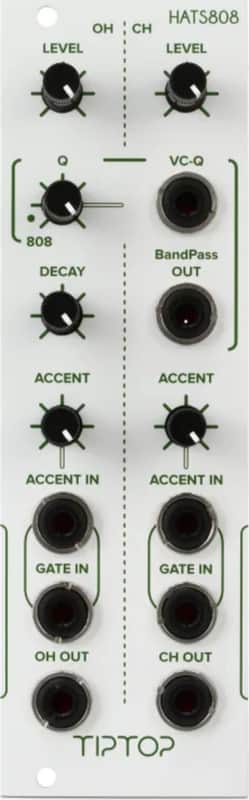 Tiptop Audio HATS808 Hi-Hats Generator Eurorack Synth Module, White image 1