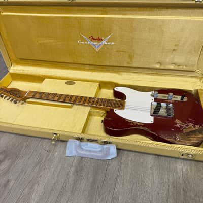 Fender Custom Shop LTD 50s C-WAH PINE ESQUIRE SUPER HEAVY RELIC AGED CIMARRON RED image 10