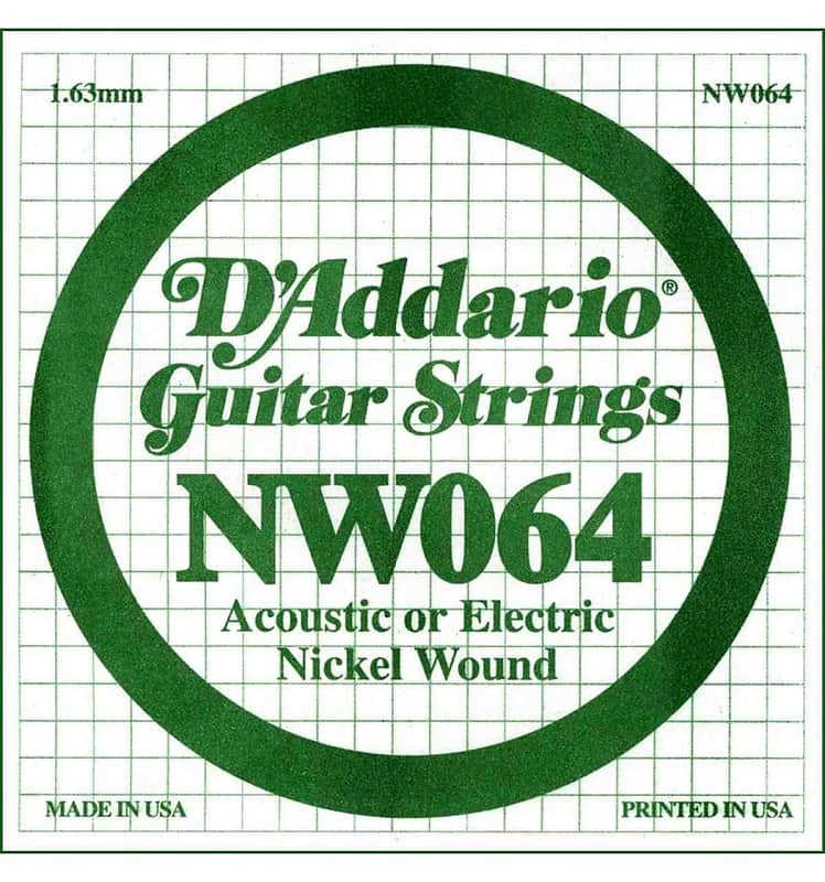 D'Addario NW064 Nickel Wound Electric Guitar Single String .064 image 1
