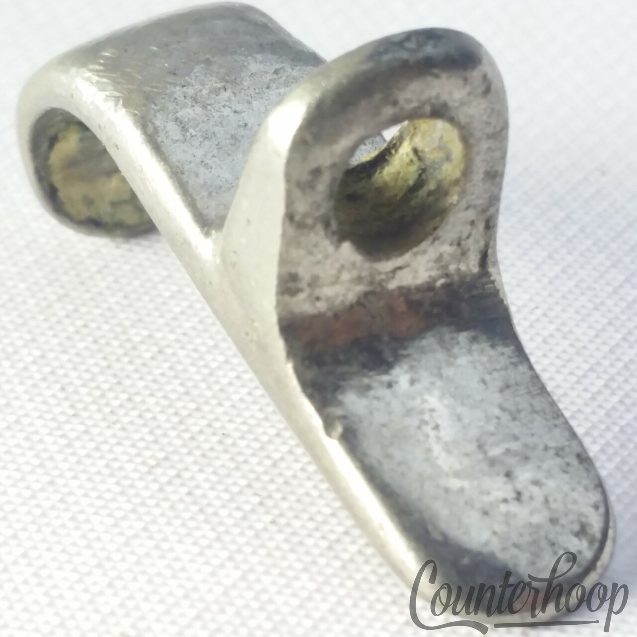 Early American Snare Drum Tension T-Rod Claw Nickel Wood Hoop/Rim Tensioner Clip — main photograph