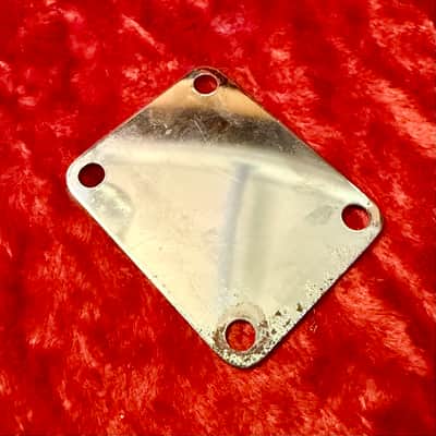 Fender Stratocaster neck plate 1970 - F logo original vintage USA 4 bolt telecaster jazz precision bass chrome image 2