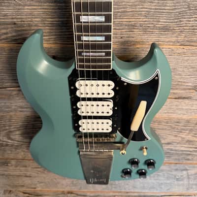 Used Gibson Custom Shop SG Custom Mod Shop Satin - Pelham Blue w/OHSC image 2