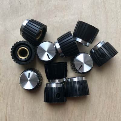 Set of 11x SILVER Marshall JCM800  #2210 Reproduction amplifier control knobs image 1