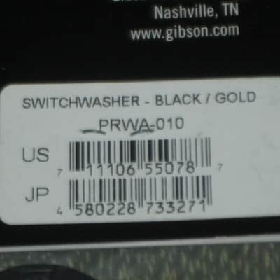 new in package A+ GIBSON Toggle Switch Washer Black with Gold Letters PRWA010 (PRWA-010) image 3